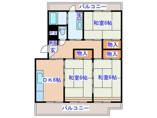 鹿野ハイツの物件間取画像